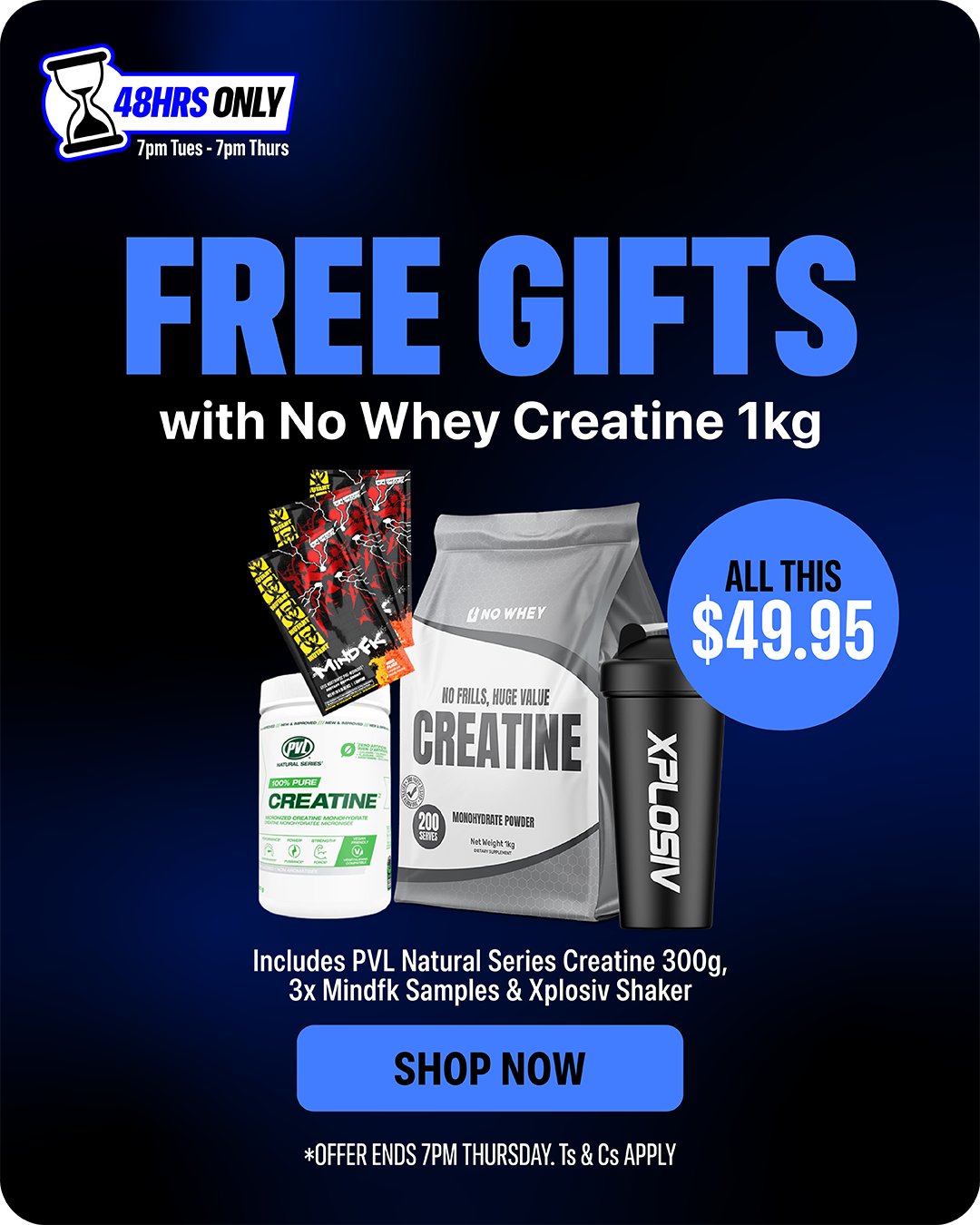 NoWhey Creatine Monohydrate 1kg deal