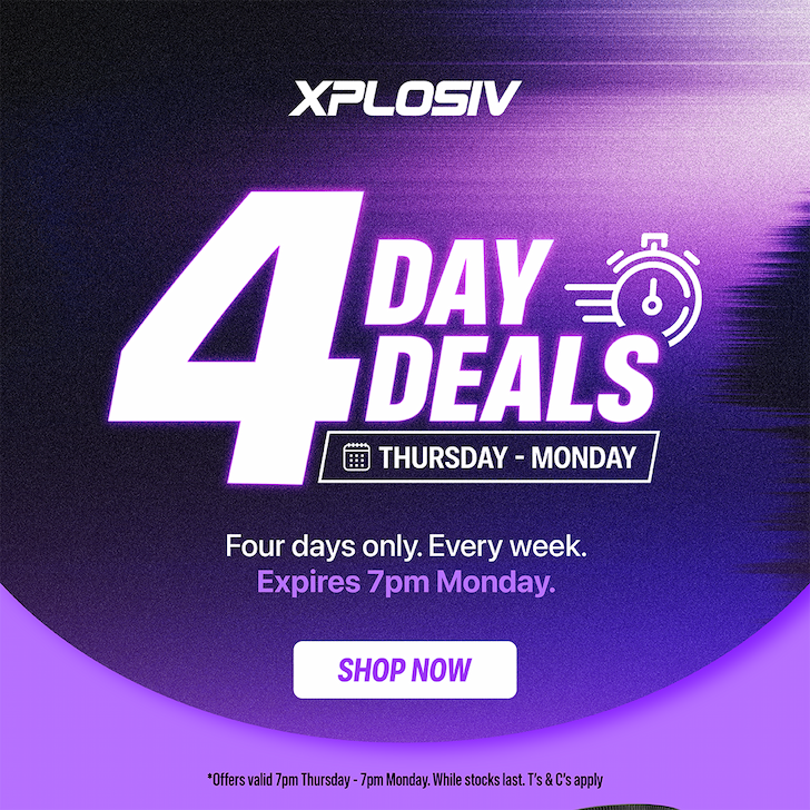 4 Day Deals — Thursday to Monday. Four days only, every week. Expires 7pm Monday. Shop now.
