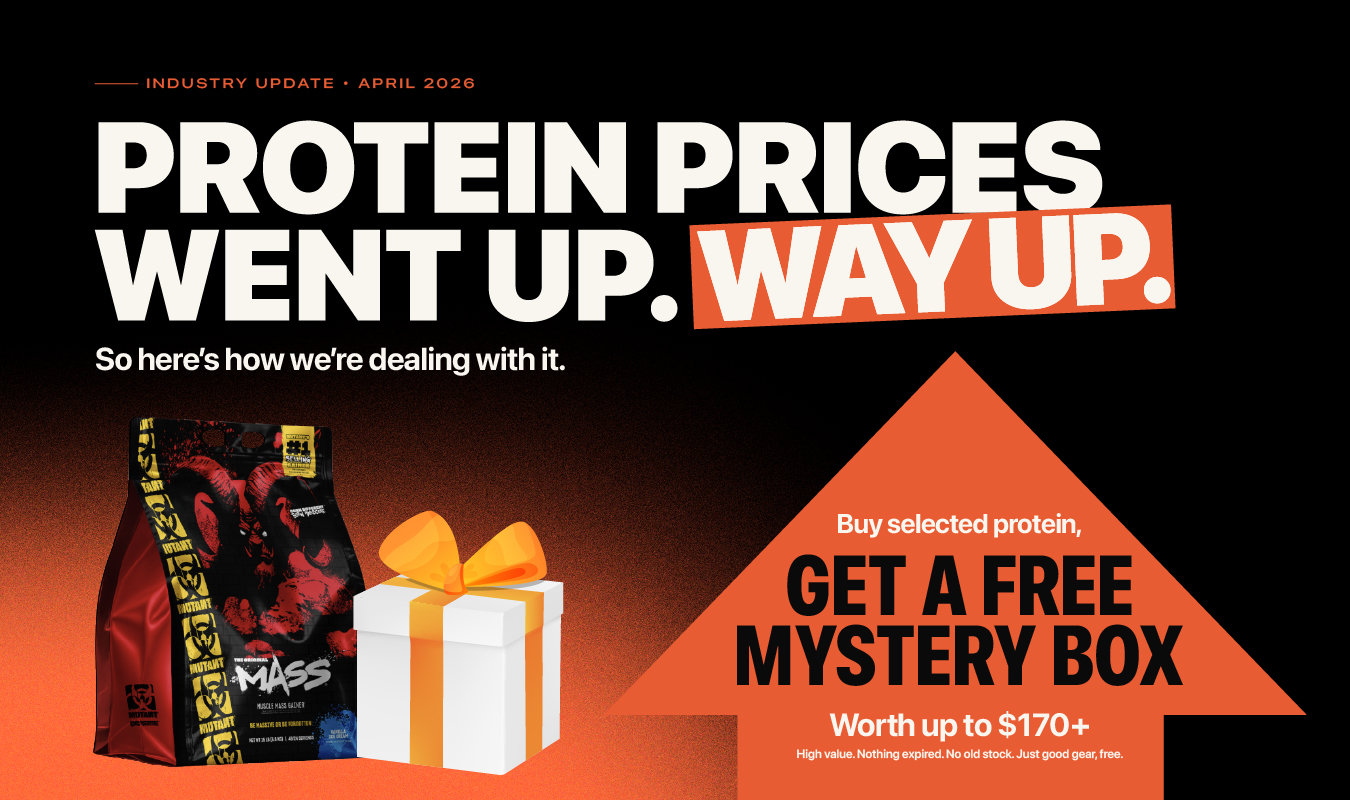 Protein prices went up. Way up. Buy selected protein, get a free mystery box worth up to $170+. Fresh stock only.