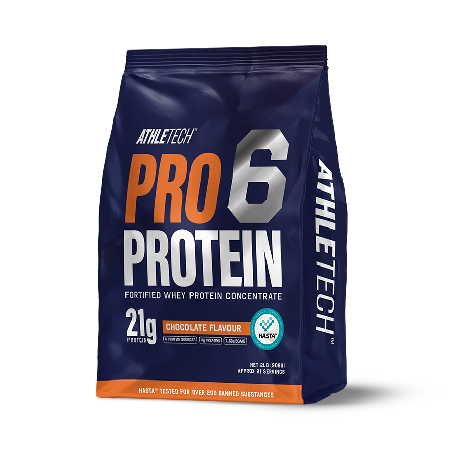 Athletech Pro 6 Whey Protein 2lb, HASTA certified blend