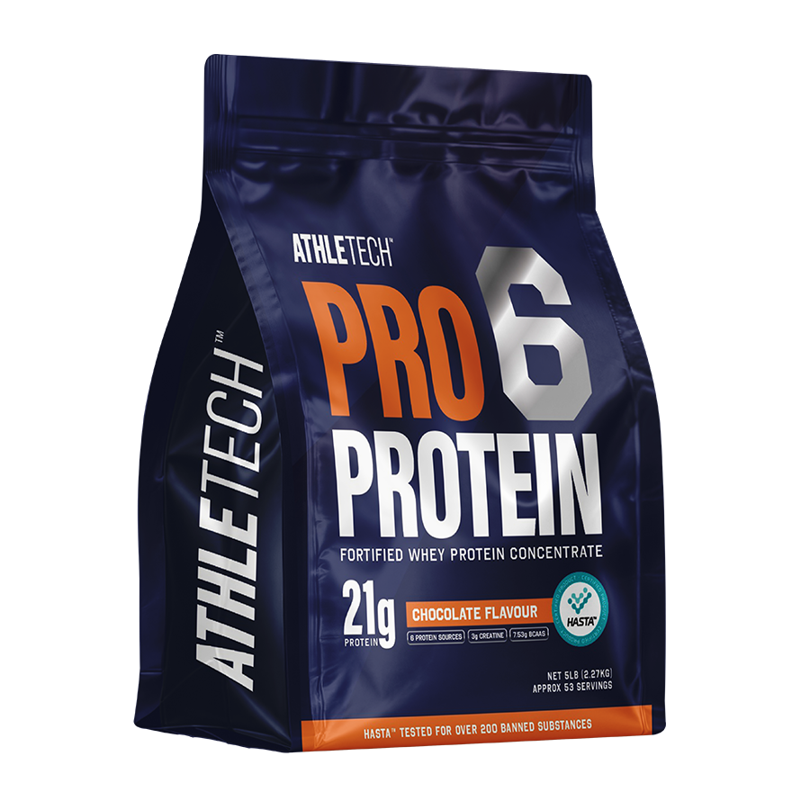 Athletech Pro 6 Whey Protein 5lb, HASTA certified blend