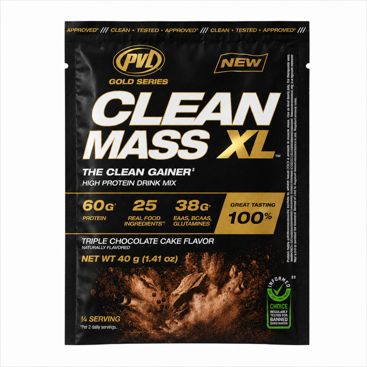 PVL Clean Mass XL Sample — Choc Cake