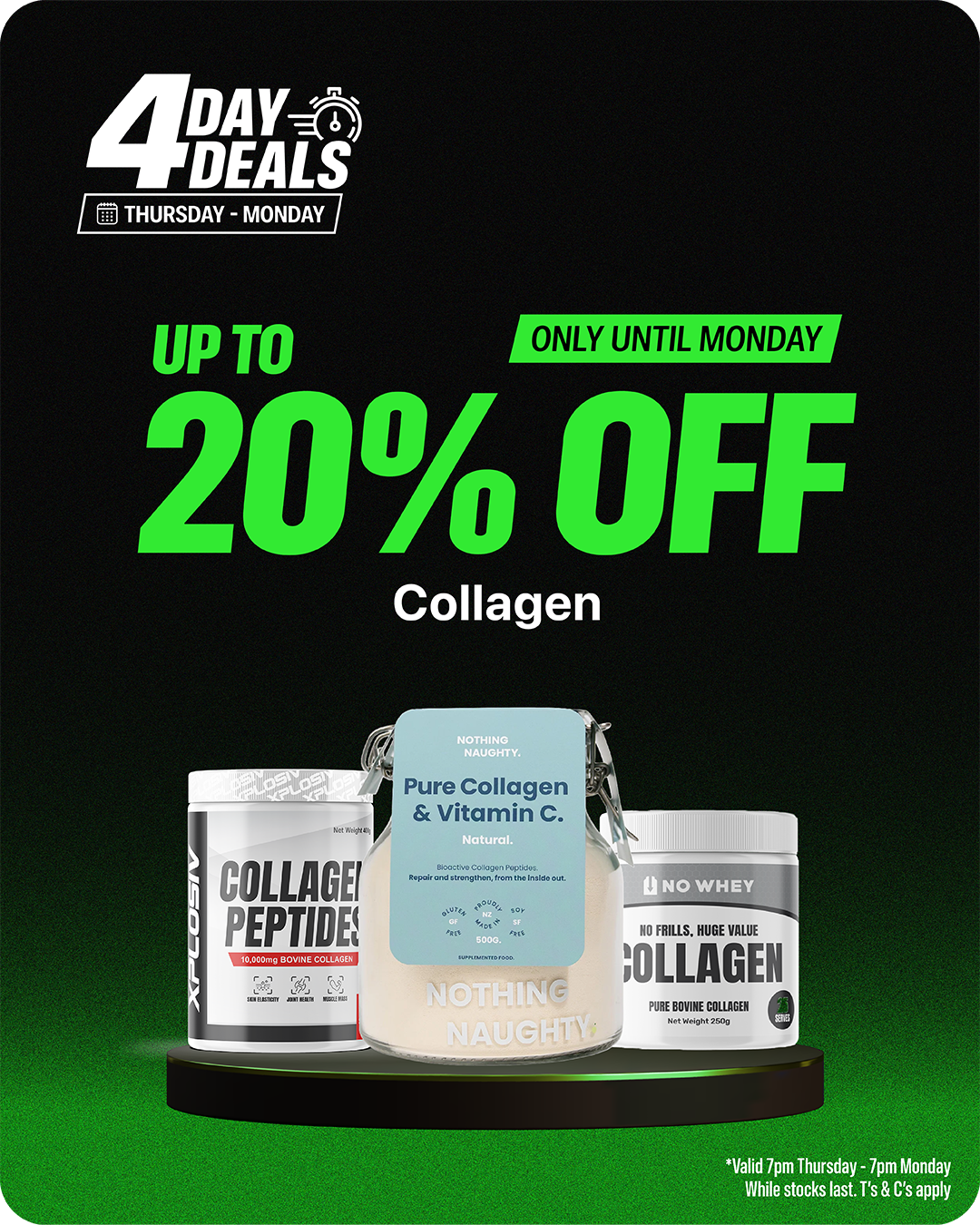 Collagen — up to 20% off, 4 Day Deals, only until Monday