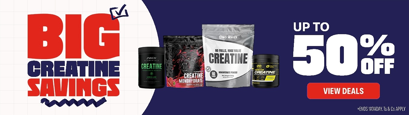 Big creatine savings, up to 50% off. View deals. Ends Monday, terms and conditions apply.