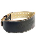 Harbinger 4 Inch Padded Leather Lifting Belt Black