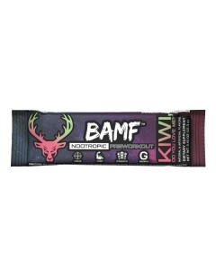 Bucked Up BAMF High Stimulant Nootropic Pre-Workout Stick Pack - Strawberry Kiwi