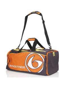 Six Pack Fitness Prodigy 300 Varsity Duffle Bag - Purple/orange/yellow