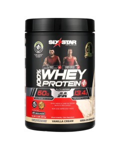 Sixstar Elite Series 100% Whey Protein Plus 2lb - Vanilla Cream 25/10/24 Dated