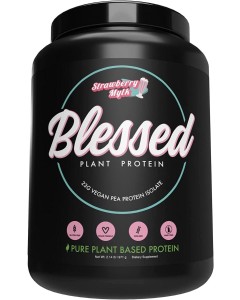 EHP Labs Blessed Plant Protein 2lb - Strawberry Mylk 08/23 Dated