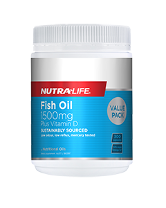 Nutra-Life Fish Oil 1500mg + Vitamin D 300 Capsules