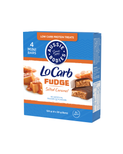 Aussie Bodies Lo Carb Fudge 30g 4 Pack - Salted Caramel 08/23 Dated