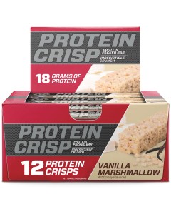 BSN Protein Crisp Bars (12 Pack) - Vanilla Marshmallow 02/25 Dated