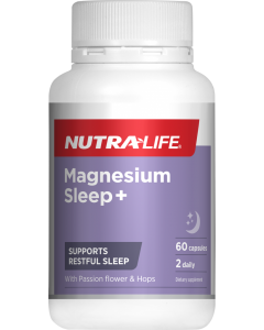 Nutra-Life Magnesium Sleep+ 60 Capsules - 08/24 Dated