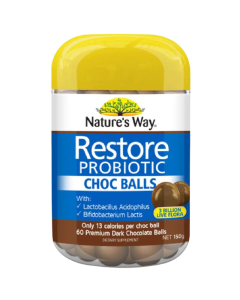 Natures Way Adult Restore Probiotic Choc Balls 60 Serves - 04/24 Dated