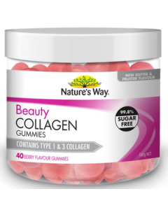 Natures Way Collagen Beauty Gummies 40 Serves - Berry 05/24 Dated