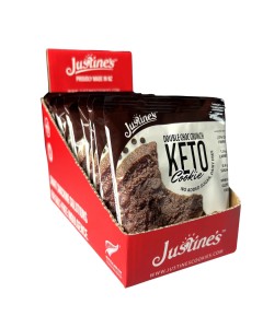 Justine's Keto Double Choc Crunch Cookie 40g (12 Pack)