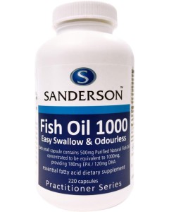 Sanderson Fish Oil 1000 Odourless-180EPA/120DHA - 220 Serves