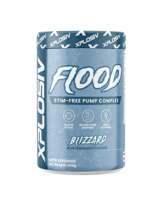 Xplosiv Flood Stim Free Pump Complex - 15/30 Serves - Blizzard Blue Lemonade - Dated 07/25