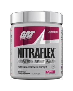 GAT Sport Nitraflex Pre-Workout - Fruit Punch 06/24 Dated