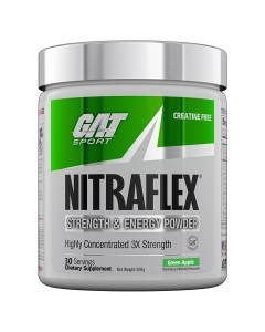 GAT Sport Nitraflex Pre-Workout - Green Apple 06/24 Dated