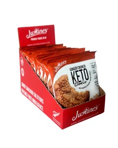 Justine's Keto Ginger Crunch Cookie 40g (12 Pack)