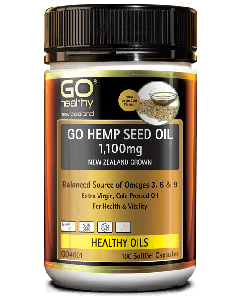 Go Healthy Hemp Seed Oil 1100mg Nz Grown 100 Capsules