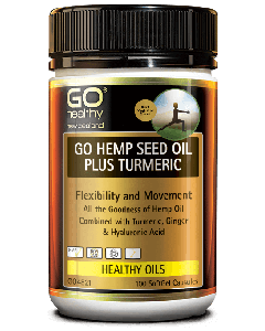 Go Healthy Hemp Seed Oil Plus Turmeric 100 Capsules