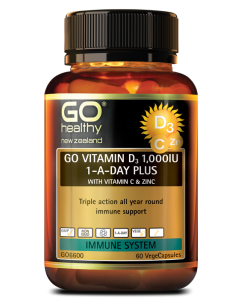 Go Healthy Vitamin D3 1000iu Plus Vitamin C And Zinc - 60 Serves