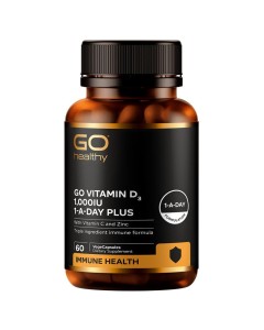 Go Healthy Vitamin D3 1000iu Plus Vitamin C And Zinc - 60 Serves