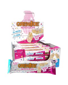 Grenade Protein Bar 12 Pack - Birthday Cake 07/24 Dated