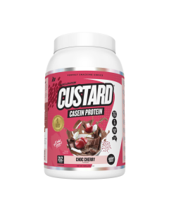 Muscle Nation Custard Casein Protein - Choc Cherry W Coconut Pieces 08/23 Dated (CLEARANCE)