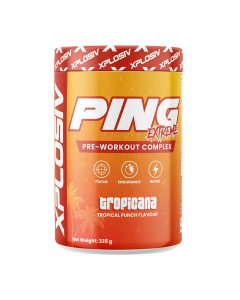 Xplosiv Ping Xtreme Pre-Workout - 30/60 Serves Tropicana Tropical Punch - Dated 06/25