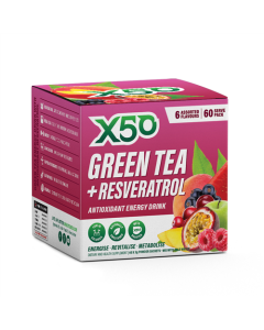 X50 Green Tea + Resveratrol Paradise Fruits - 60 Serves