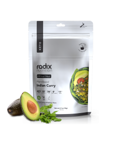 Radix Nutrition 400kcal Keto Main Meal - Plant Based Indian Style Curry 03/24 Dated