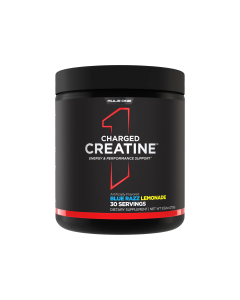 Rule 1 Charged Creatine 30 Serves Blue Razz Lemonade - Dated 10/26