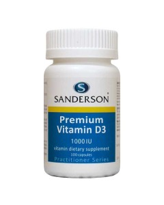 Sanderson Premium Vitamin D3 1000iu 100 Capsules