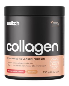 Switch Nutrition Collagen Switch 20 Serves Strawberry Kiwi - Dated 03/26