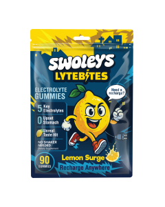 Swoleys LyteBites Electrolyte Gummies - 45 Serves - Lemon Surge