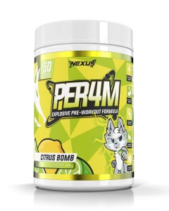 Nexus Sports Nutrition Per4m Pre-Workout 50 Serves Citrus Bomb - Dated 01/26