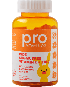 Pro Vitamin Co Kids Sugar Free Vitamin C Plus Zinc 100 Gummies - 03/24 Dated
