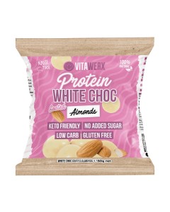 Vitawerx Protein White Chocolate Coated Almonds 60g (Single)