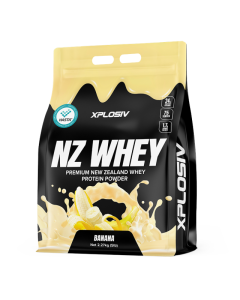 Xplosiv Premium NZ Whey Protein Isolate Tested 5lb - Banana 08/24 Dated