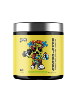 Zombie Labs Cross-Eyed Pre-Workout - 40 Serves Gory Green Lemonade - Dated 10/26