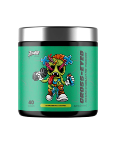 Zombie Labs Cross-Eyed Pre-Workout - 40 Serves Lethal Lime Fizz - Dated 12/25