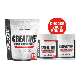 Xplosiv Creatine Monohydrate 300g + Bonus Creatine Caps