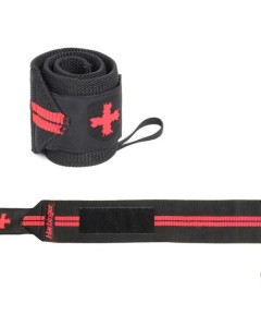 Harbinger Red Line Thumb Loop Wrist Wraps Black and Red