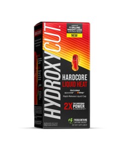 Hydroxycut Hardcore Liquid Heat 60ct - Dated 07/26