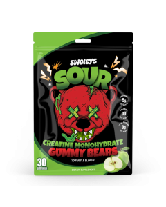 Swoleys Creatine Monohydrate Gummies Sour Green Apple - Dated 03/26