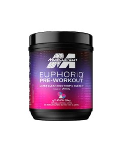 Muscletech EuphoriQ Pre-workout - 20 Serves Icy Snow Cone - Dated 10/25