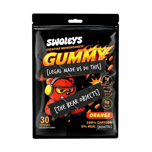 Swoleys Limited Edition Sour Orange Creatine Gummies — 30 servings bag
